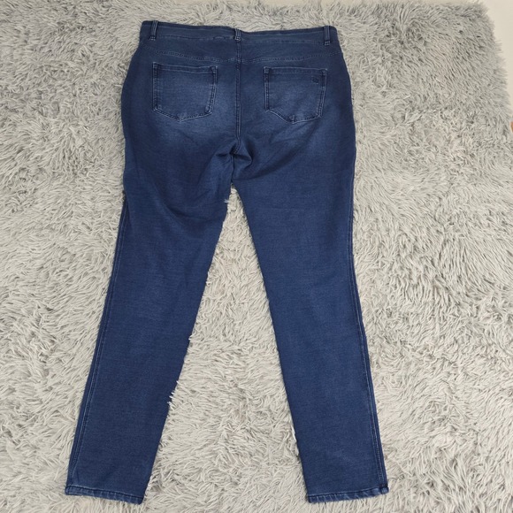 DG2 Diane Gilman Jeggings Womens XLT Blue Excellent Dark Wash Stretch Tall - Picture 7 of 9